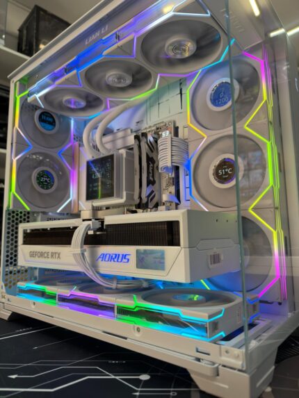 Vision AMD Ryzen™9 9950X3D2 RAM 64GB 6000MHz, RTX 5090 Aorus Master ICE. Sursa Lian Li 1200W, SSD 4TB, Setul Full Lian Li