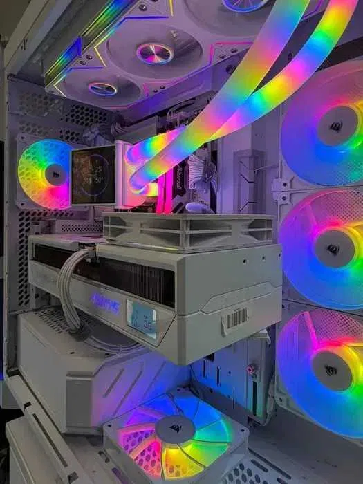 image (1) PC Gaming/WorkStation AI Ryzen 9 9950X3D/X870E/128GB DDR5/RTX Aorus 5090/SSD 4TB/PSU 1650W/TVA/Garantie - imagine 1